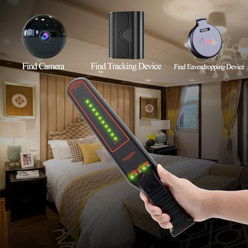 Detector de cámara oculta y detector de errores, escáner de señal RF portátil y buscador de cámara para viajes, hotel, oficina, vehículo y protección de privacidad
