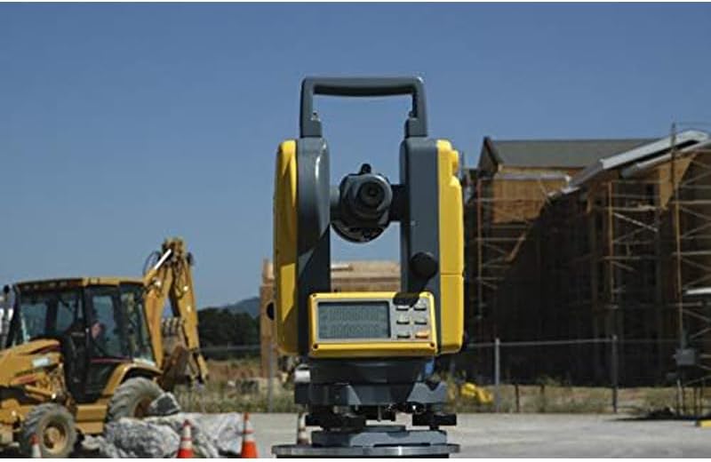 Spectra Precision DET-2 Teodolito electrónico digital, conjunto de equipos de topografía de construcción, baterías recargables y alcalinas, estuche de transporte