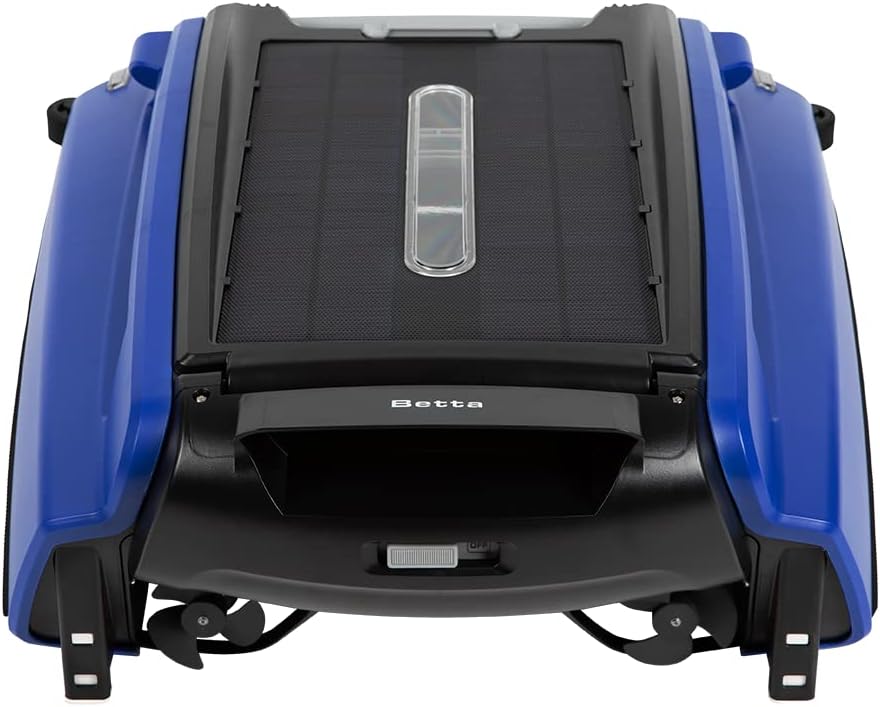 Betta SE - Limpiador robótico automático de superficie de piscina con batería de limpieza continua 24/7 y motores tolerantes al cloro de sal doble rediseñados (azul)