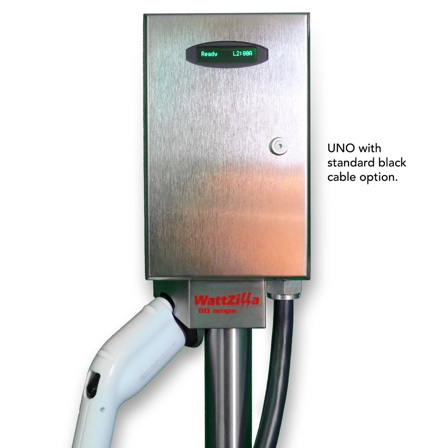 WattZilla UNO: 80-AMP 240v Caragdor EVSE REF 10180 Wall mount LCD