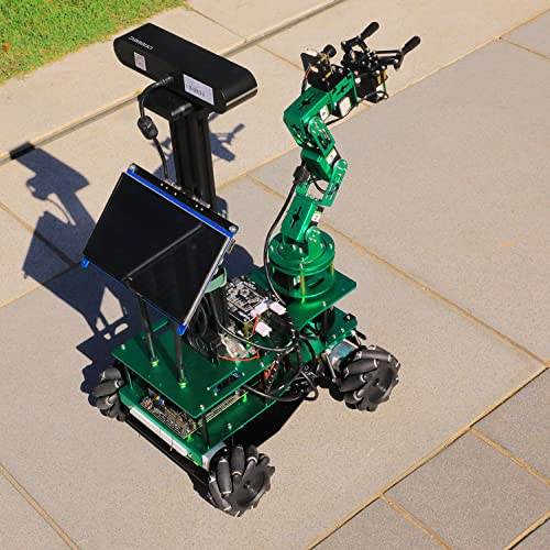 Yahboom AI Robotic con Jetson Nano ROS Kit de electrónica programable con pantalla táctil de 7 pulgadas Kit de brazo robótica DIY Lidar mapeo navegación reconocimiento de voz conversación
