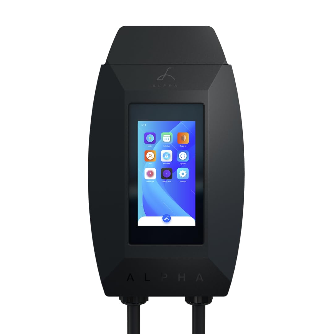 Grizzl-E Cargador Alpha Level 2 para vehículos eléctricos (EV) de hasta 40 amperios, estación de carga rápida para automóvil eléctrico para interiores y exteriores, enchufe NEMA 14-50, cable premium de 24 pies