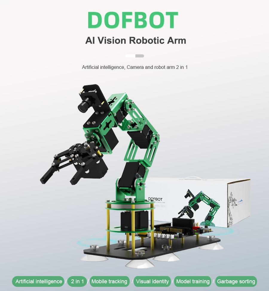 Jetson NANO DOFBOT AI Visual Recognition Robot Arm Programming Kit para Jetson NANO B01 y Raspberry Pi