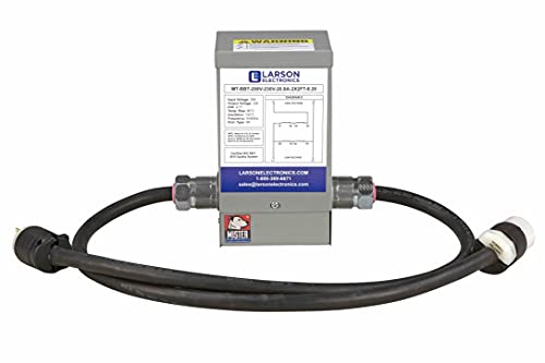 Transformador precableado de elevación de 1 fase, 208 V primario - 230 V secundario - 20 amperios - 50/60 Hz