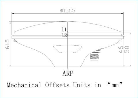 MASWELL GNSS Antena de levantamiento y antena de navegación precisa (GPS/GLONASS/Galileo/Brújula nivel de entrada