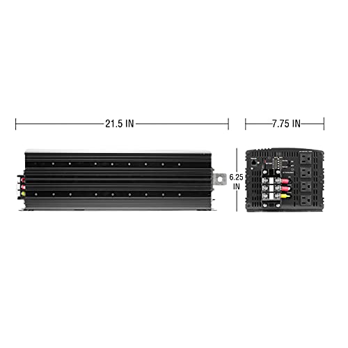 Wagan EL3748-8 ProLine 48 V 10000 W inversor de potencia, 20000 W de potencia de sobretensión, convertidor de 48V Ó 24V
