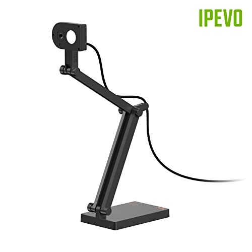 IPEVO V4K PRO Ultra HD - Cámara de documentos USB con micrófono mejorado con IA, para visualización de aula, enseñanza en línea 5-903-3-01-00