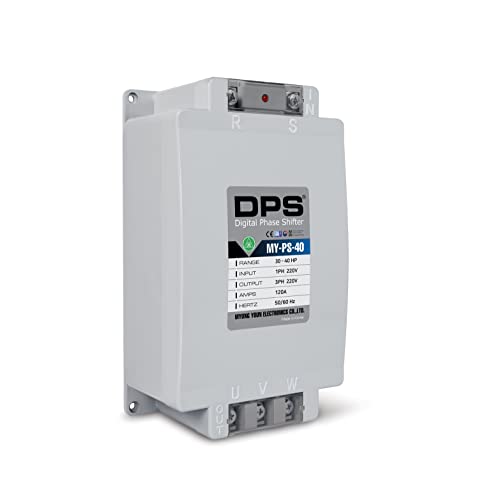 Convertidor monofásico a 3 fases, modelo MY-PS-40, adecuado para motor trifásico de 30 HP (22,5 Kw) 90 amperios 200-240 V, DPS debe utilizarse para un solo motor, entrada/salida 200 V-240 V, tipo digital