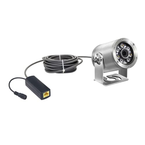 Barlus Cámara subacuática mejorada Lente de enfoque ajustable 5MP Full HD Video POE Cámara para Koi Pond
