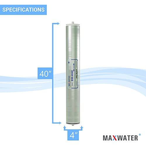 Reverse Osmosis Max Water 4040 Commercial RO Membranes, Membrane Housings Variation 4" x 40" good for industrial, (bw 4040)