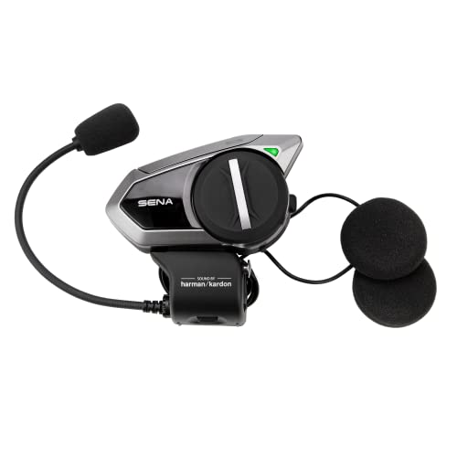 Sena Harman Kardon Auriculares Bluetooth de comunicación con esfera de compresión para motocicleta 50S-10 con sonido integrado de malla