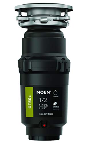 Moen GT50C Prep Series 1/2 caballos de fuerza de alimentación continua eliminación de basura con tecnología Fast Track, cable de alimentación incluido