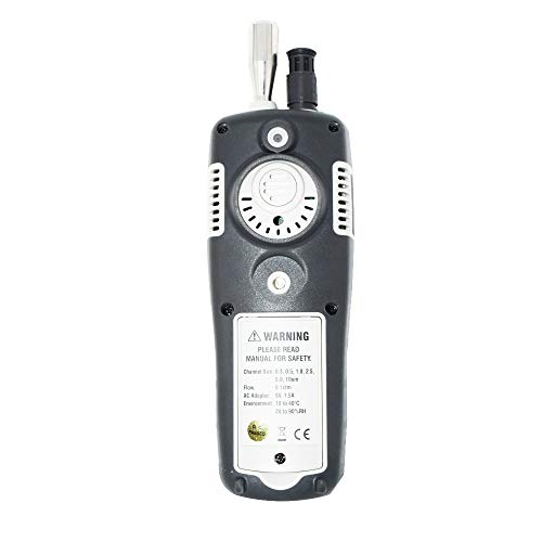 Contador de partículas de aire para recuento de partículas (abajo a 0,3 μm), temperatura del aire, humedad relativa, punto de rocío, temperatura del bulbo húmedo y detección de gases: CEM DT-9881