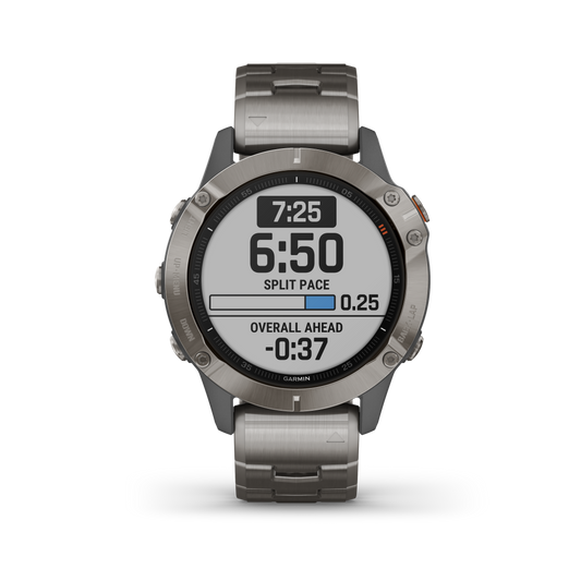 Garmin fēnix® 6 – Sapphire – Titanium with Vented Titanium Bracelet