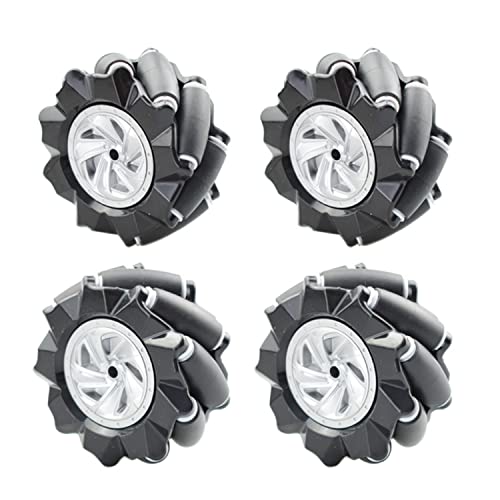 Chasis de automóvil inteligente Omni-Directinal 4WD rueda de Mecanum de 3.780 in y motores de CC plataforma de vapor para bricolaje de Raspberry Pie ROS Python, Arduino Uno R3 Ai