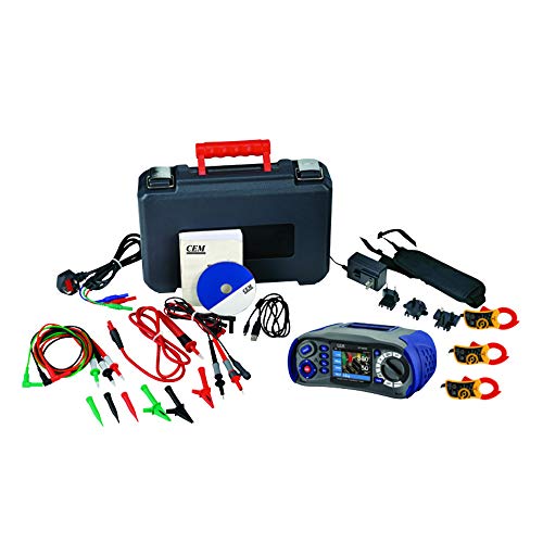 CEM Probador de instalación multifunción DT-6650 con pantalla LCD a color TFT de 3.5" resistencia de aislamiento, resistencia a la tierra impedancia de bucle