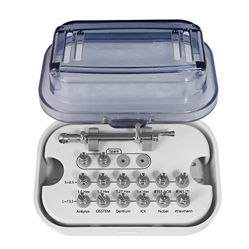 Llave dinamométrica de implante dental universal 10-70NCM con controladores y llave (14 controladores)