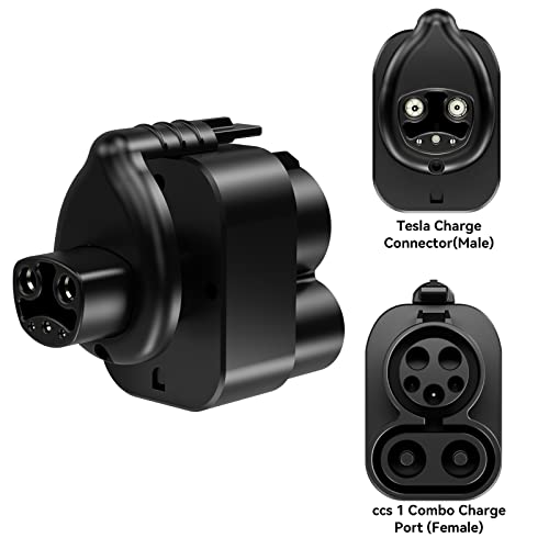 ZVQ CCS1 Charger Adapter for Tesla with Storage case and Lock,Rated up to 150-200kw,400 Amps,DC Fast Charging Compatible with Tesla Model 3, Y, S, X,for CCS Enabled Tesla car only
