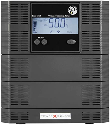 Convertidor de Frecuencia y voltaje: 240 voltios Rango: 180V ~ 285V. - Salida: 200V-220V-230V-240V (seleccionable), 50Hz/60Hz (seleccionable) (3000VA/2700W) UX-3K