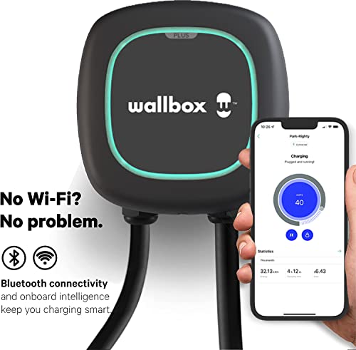 Pulsar Plus Level 2 Cargador inteligente para vehículo eléctrico – 40 Amp NEMA ultra compacto, WiFi, Bluetooth, Alexa y Google Home