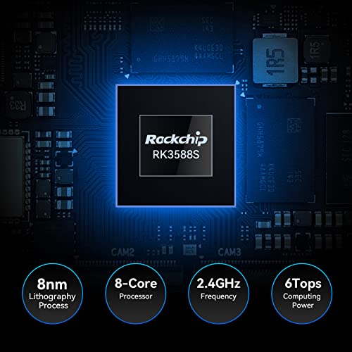 khadas Mini ARM PC, Edge2 RK3588S Computadora de placa única con CPU de 8 núcleos de 64 bits, ARM Mali-G610 MP4 GPU, 6 tops AI NPU, Wi-Fi 6, Bluetooth 5.0, visualización y decodificador HD 8K, interfaz de usuario 4K y 4 pantallas independientes