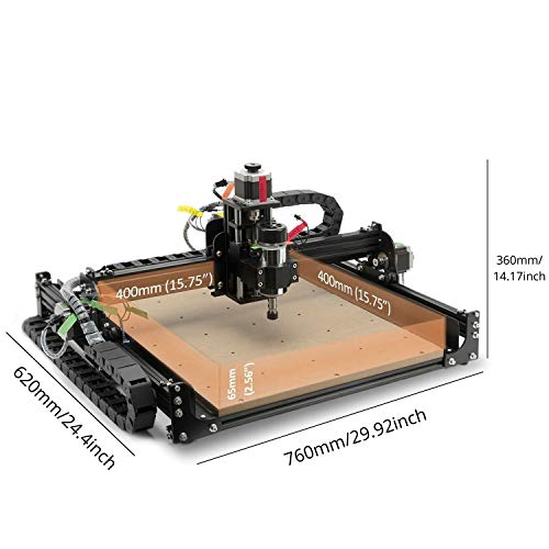 FoxAlien Máquina de enrutador CNC 4040-XE, husillo de 300 W, fresadora de grabado de 3 ejes para madera, metal, acrílico, MDF, nailon, tallado, artes y manualidades, diseño de bricolaje