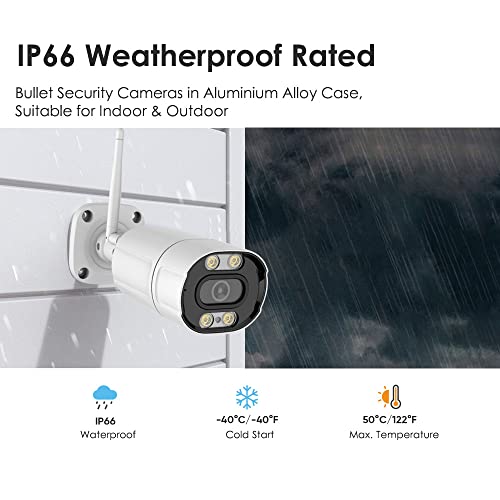 EXVIST 3.0MP WiFi color resistente a intemperie compacta transmisión en vivo cámara IP transmitir a YouTube Facebook Twitch etc. por RTMP W/0.138 ZFD3PSH16F