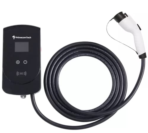 PRIMECOM.TECH - Estación de carga inteligente para vehículos eléctricos de nivel 2, 220 voltios para Tesla y todas las marcas EV de 30 pies de longitud (30 pies, NEMA 14-50p)
