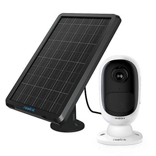 Cámara de seguridad Reolink Argus 2+ con Panel solar recargable con pilas Inalámbrico para exteriores | 1080p HD Audio sin cables de 2 vías Starlight Color Visión nocturna con sensor de movimiento PIR y SD