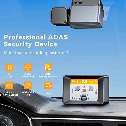 MINIEYE AI Dispositivo para evitar colisiones Cámara inteligente 1944P con ADAS, cámara frontal gran angular de 140° con sensor Sony Starvis OTA