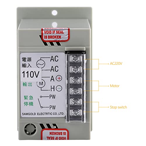 Controlador de Velocidad del Motor de CC Regulador de Velocidad Ajustable Entrada de 110V CA 24V~90V Salida Interruptor de Control de Velocidad del Motor CC
