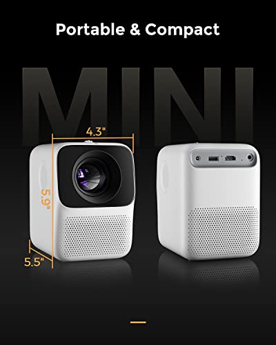 Pokitter T2 MAX Proyector ultra compacto 1080p, proyector de películas Android TV 9.0 compatible con 4K, 9000L WiFi y Bluetooth