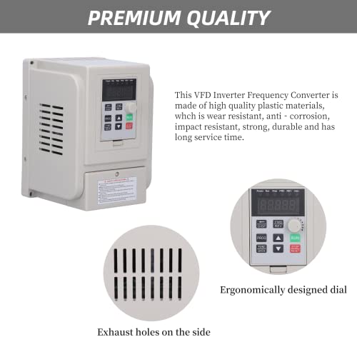 Liccx Unidad de frecuencia variable, 110 V CA 50/60 Hz 1500 W VFD, convertidor de frecuencia inversor VFD (entrada monofásica, salida 3 fases)