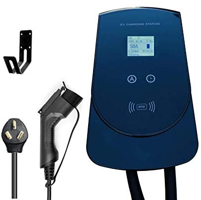 50amp PRIMECOMTECH Level 2 Estación de carga inteligente para vehículos eléctricos de 220 todas las marcas de vehículos eléctricos