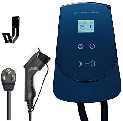 50amp PRIMECOMTECH Level 2 Estación de carga inteligente para vehículos eléctricos de 220 todas las marcas de vehículos eléctricos