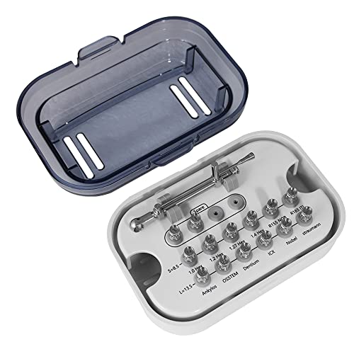 Llave dinamométrica de implante dental universal 10-70NCM con controladores y llave (14 controladores)