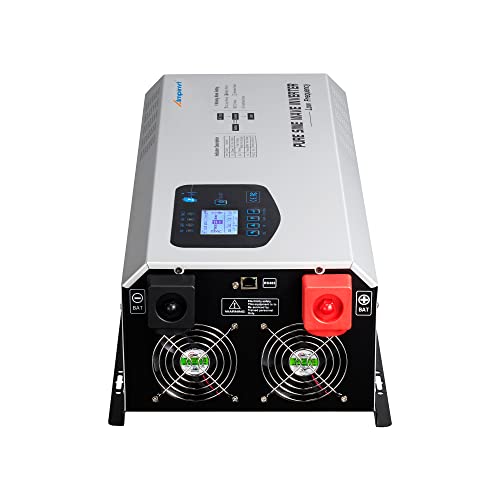 AMPINVT Cargador inversor de corriente de onda sinusoidal pura de 6000W pico de 18000 W CC de 24 V a 120 V/240 V fuera de la red, inversor solar de baja frecuencia para gel sellado AGM batería de litio inundada