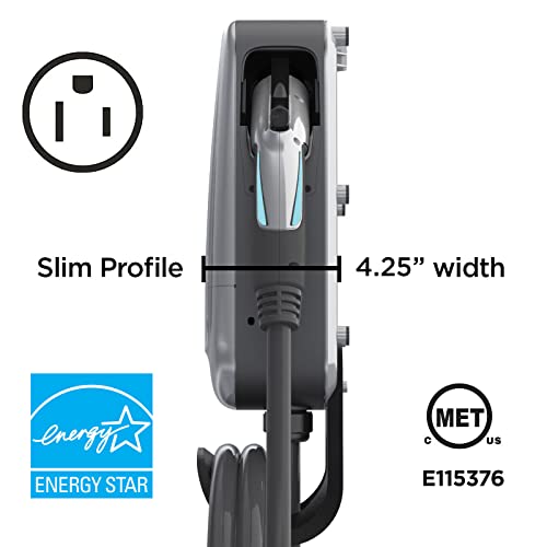 Schumacher SEV1600P650 - Cargador de pared para vehículos eléctricos de nivel 2 (EV), hasta 50 A, 240V Wi-Fi/Bluetooth