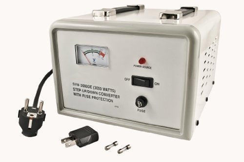 SIMRAN SYM 3000 - DELUXE 3000 WATTS 110/240V TRANSFORMADOR DE VOLTAJE SUBIDO Y BAJO