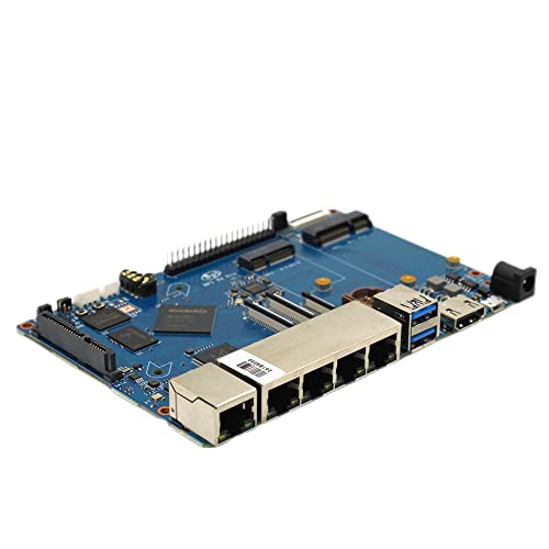 BPI R2 Pro Placa de desarrollo de enrutador inteligente de código abierto RK3568 0.8TOPS 2G LPDDR4 16G EMMC 5 Gigabit Port OpenWRT Linux IOT NAS