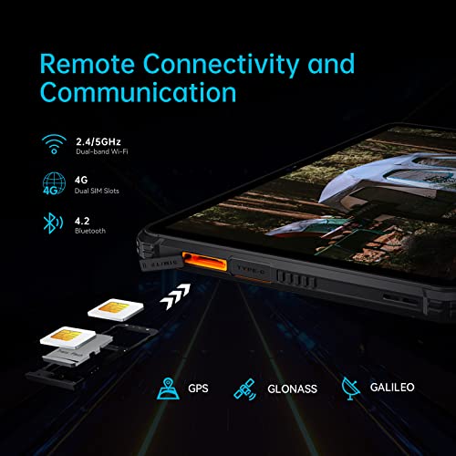 OUKITEL RT2 Tablet RUGGED 10.1" (2022) Android 12, 8 núcleos de 8 GB RAM + 128 GB IP68, IP69K / Dual SIM/OTG, giroscopio y amplificador