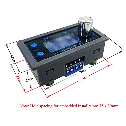 DC Buck Boost Converter Regulador de voltaje variable 0.5-30V 4A 5V 6V 12V 24V Módulo de alimentación Ajustable Voltaje Regulado Laboratorio