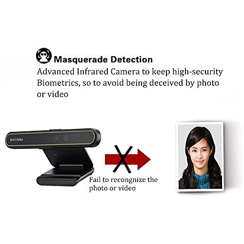 Kaysuda Face Recognition USB IR Camera for Windows Hello Windows 11 RGB 720P Webcam with Microphone Streaming