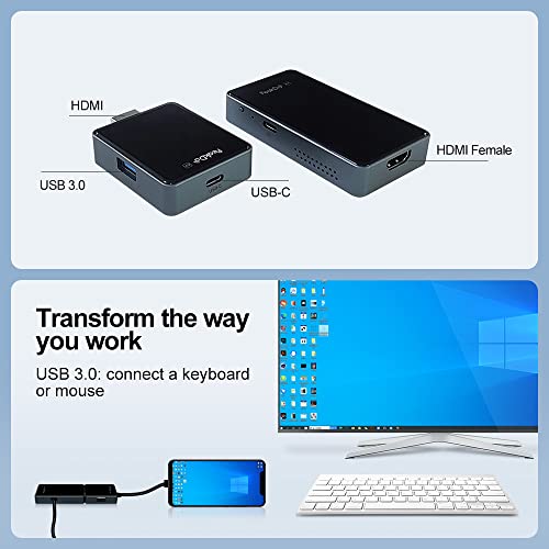 PeakDo Receptor transmisor HDMI 4K inalámbrico 4K 100 pies, video UHD de 3.5 pies, video de 3.6 pies, video UHD de Straming desde teléfono/laptop/PC/consola de juegos a monitor/proyector/TV, portátil 0 retardos HDMI inalámbrico 4K (4k)