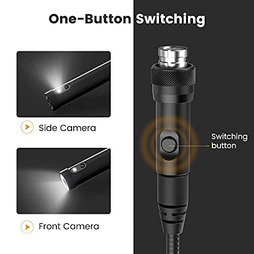 Teslong Endoscopio industrial de 5mp con enfoque automático, boroscopio súper HD con sonda de cuello de cisne de 9.8ft luces LED