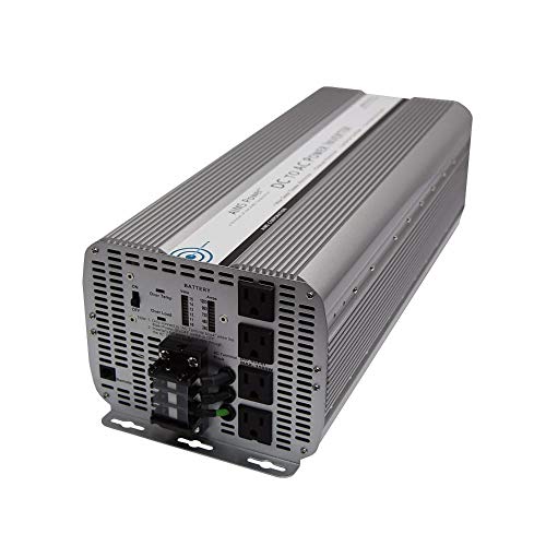 Aims PWRINV10KW12V - Inversor de Potencia sinusoidal Modificado (10.000 W, 12 V, CC a 120 V, CA, con Salidas GFCI y Bloque de terminales de CA