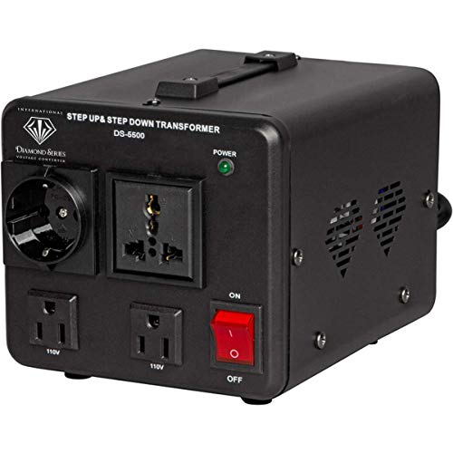 Dynastar conversor y transformador de voltaje hacia arriba y hacia abajo 110-220 a 220-240v 5500W resistente, bobina extra durable
