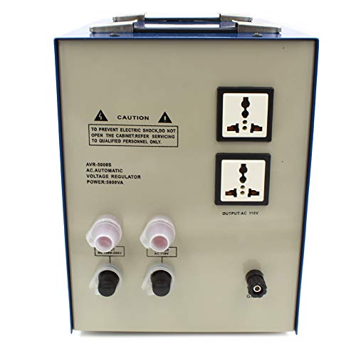 CONVERTIDOR DE VOLTAJE 5000W CON REGULADOR 110V~220V Estabilizador Regulador y Heavy Duty TOPOW