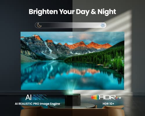 Dangbei Proyector Mars Pro 4K, proyector DLP de 3200 lúmenes ANSI con Android 4GB+128G, 2 altavoces HiFi de 10 W, enfoque automático Keystone HDR10 Home Theater