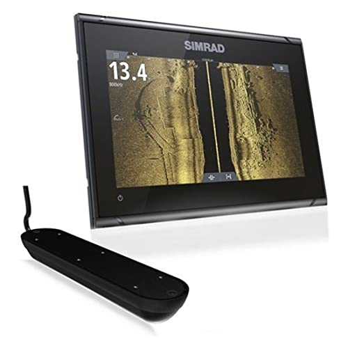 Simrad GO9 XSE Combo con transductor de montaje en espejo 3 en 1 de imagen activa y tabla de descubrimiento C-MAP (000-14840-002)
